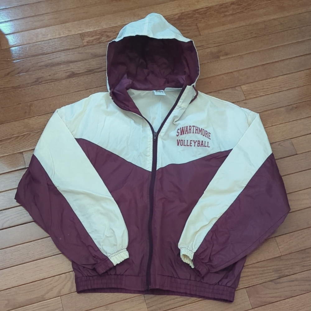 Vintage Swarthmore College Varsity Volleyball Windbreaker Jacket XL (Very Good)